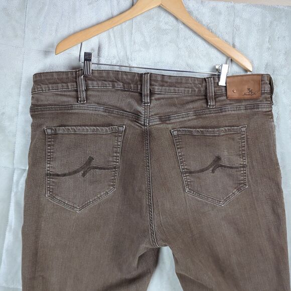 34 Heritage Men Charisma Comfort-Rise Classic Jeans Brown 44/34 Measures 42/28 - Picture 6 of 11